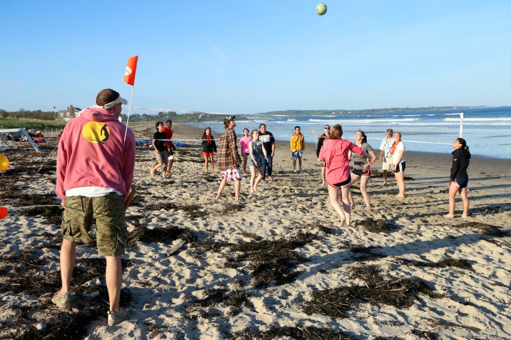 Beach games at Surf Camp Maine