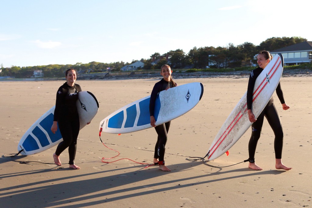 Surf camp learning to surf